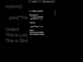 Programming Global and Local Variable