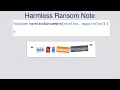 007 Harmless Ransom Note Intro