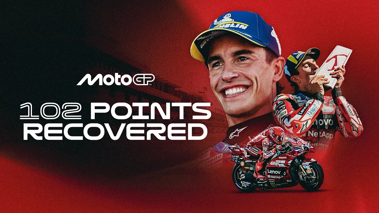 Marc overcomes the LARGEST points deficit to a championship leader in history: 102 points ✅📈