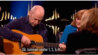 mark knopfler shows how to play guitar finger picking style skavlan 2015