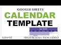Google Sheets - Calendar Template