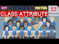 DIY CODE NOTES HTML CLASS ATTRIBUTES JULSTUB