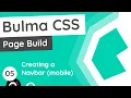 Bulma Tutorial Product Page Build - Navbar for mobiles
