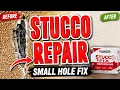 How to Repair Stucco Drywall Like a Pro DIY Stucco Patch Exterior Cement Repair Tutorial
