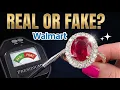 Testing WALMART Rings Earrings Real or Glass Ruby vs CZ vs Sapphire Presidium Gem Tester II