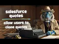 Salesforce Quotes Part 3 How to Create a Custom Clone Quote Button