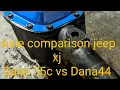 jeep xj axle comparison Dana 35c vs Dana44
