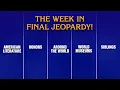 A Week in Final Jeopardy 25- 25 JEOPARDY