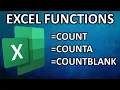 Learn Excel Functions COUNT COUNTA COUNTBLANK