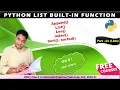 List in Python Part - 11 List built-in functions