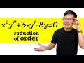 Reduction of orders 2nd order differential equations with variable coefficients