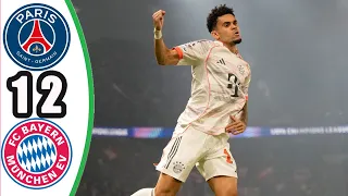 PSG Vs Bayern Munich 1 2 Highlights All Goals Luis Diaz Goal Vs PSG 