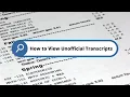 How to view Transcripts
