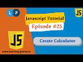 Simple Calculator Using Javascript - 25