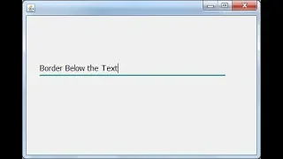How to Give Border Below the Text in Java Swings Windows Builder - Intact Abode