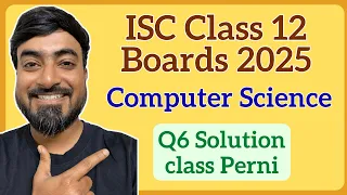 ISC Class 12 Computer Science 2025 Boards Q6 - Complete Class Perni Java Program