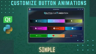 Python Building and animating buttons and icons QPushButtons Iconify PyQt PySide Modern UI