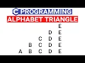 Triangle of Alphabets in C C Program to Print Triangle Pattern Using Alphabets C Programs