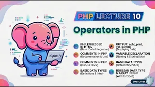 PHP LECTURE - 10 Operators and its types in PHP