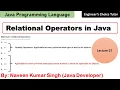 Relational Operators in Java Java Programming Language Java