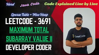 Maximum Total Subarray Value II LeetCode 3691 Sparse Table Heap Java Code Developer Coder