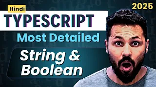 TypeScript Hindi Tutorial - String Boolean Data Types