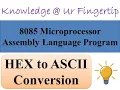 Perform HEX to ASCII conversion using 8085 MP