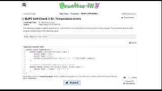 Java Practice It 3 12 Temperature-errors method basics debugging