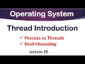 Threads in Operating System Lec-29 Process vs Threads Multithreading in OS