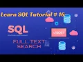 Learn SQL - Full Text Search