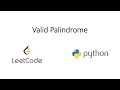 Leetcode - Valid Palindrome Python