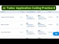 Todos Application Coding Practice 8 Answers JavaScript NxtWave Intensive 2 0 No