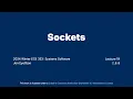 Sockets Operating Systems Course at University of Toronto