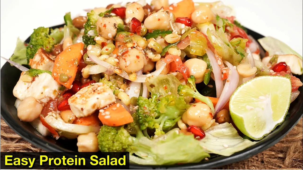 Easy High Protein Salad - Weight Loss Recipe   Sprouts Salad Recipe