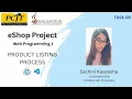Web Project Task 08 EShop Web Application Product listing process java institute