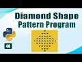 Diamond Pattern Program in Python Star Pattern Program Absolute For Beginners Hindi 2023