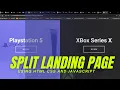 Make A Website Split Landing Page using HTML5 CSS And Javascript