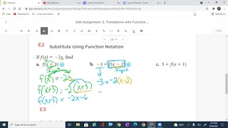Function Notation and Substitution