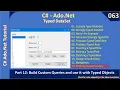 Typed Data Objects Part 12 - Build Custom Queries Ado Net Tutorial