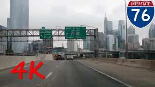 Schuylkill Expressway Interstate 76 westbound 4K