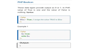 PHP Data types Booleans learn PHP TUTORIAL PART 9