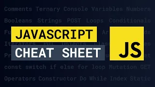 The Only JavaScript Cheat Sheet You Need For Beginners Pros