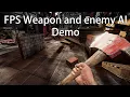 Unity3D FPS game weapon and enemy AI demonstration