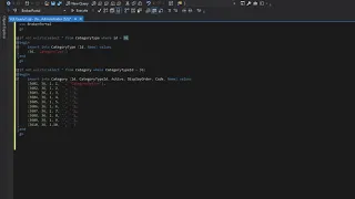 SQL Studio Code Snippets for List Options