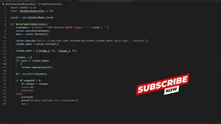 SQL to Python Data Frame Build This Function