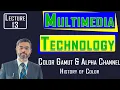 Multimedia Technology Lecture 13 Color Gamut Alpha Channel Color History Color data