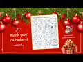 Countdown To Christmas Free Printable Coloring Sheet