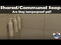 Marriott shared communal shampoo and body wash Wall mount shower bath shampoo dispenser