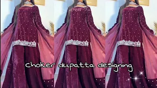 Choker dupatta designing ✨ trending dress