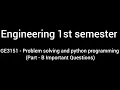 GE3151 - Problem Solving and Python Programming Part